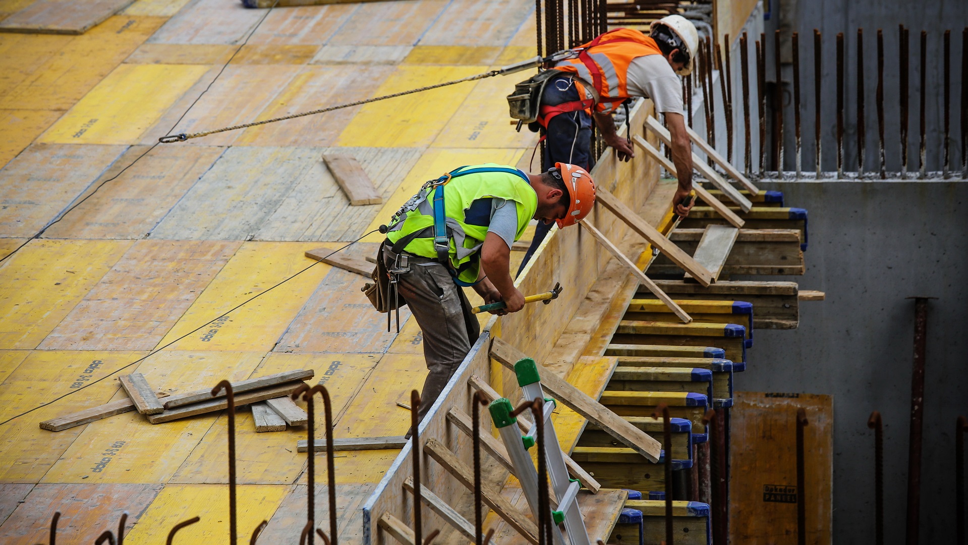 Bouwvakkers aan het werk