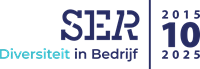Logo SER Diversiteit in Bedrijf 2015-2025, 10 jaar