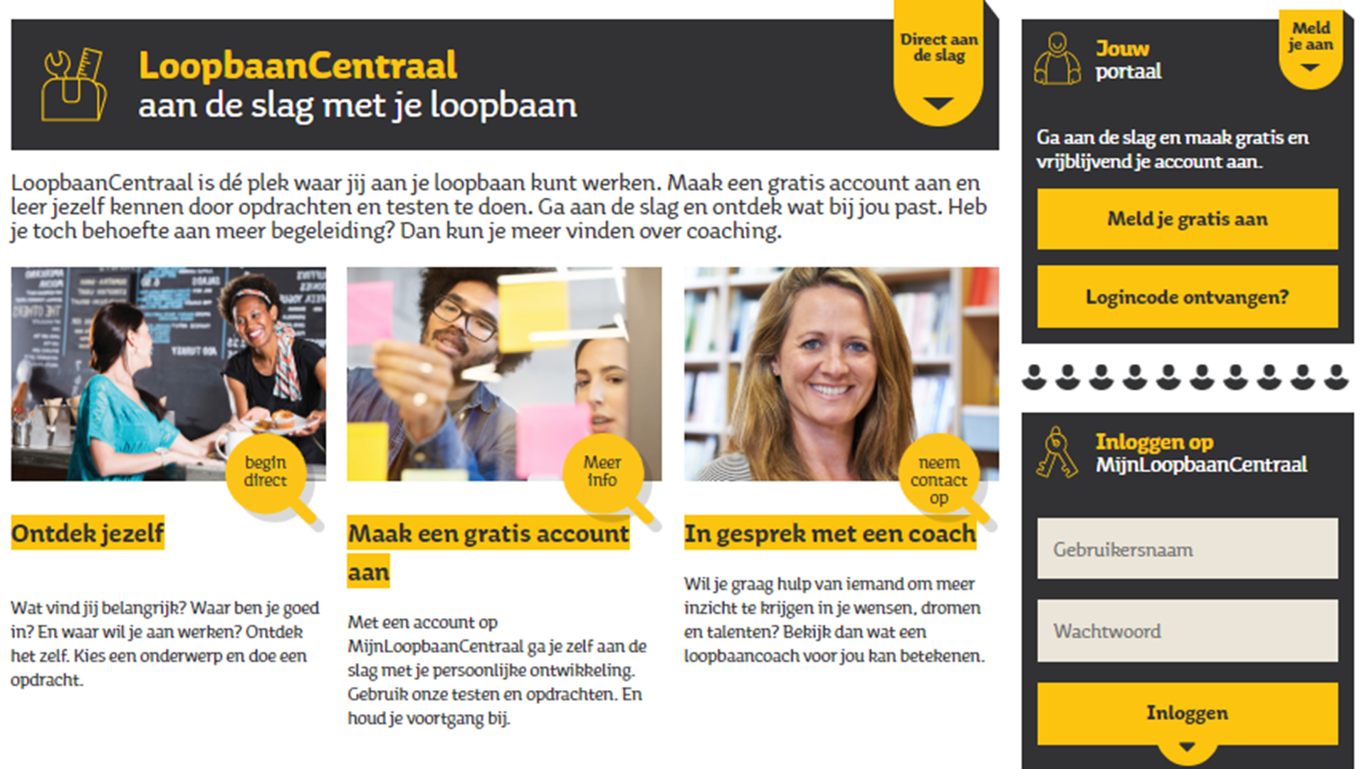 Loopbaancentraal. Voorbeeld van leven lang ontwikkelen.