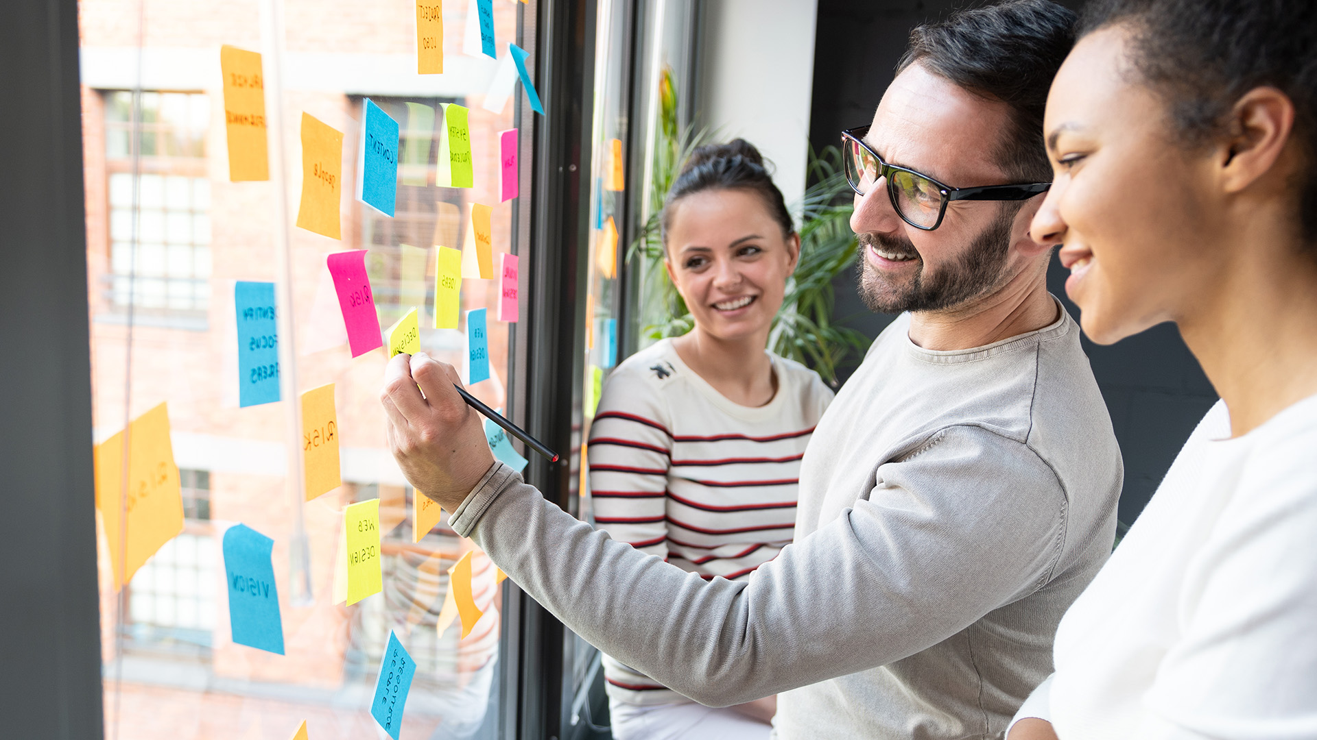 Brainstorm met post-it